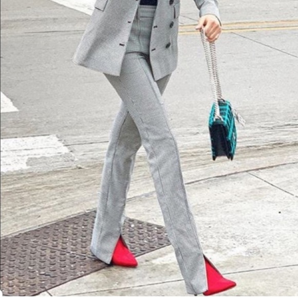 🦋🦋 Bloggers Favorite 🦋🦋 Zara Houndstooth Pants Size M - Picture 1 of 15